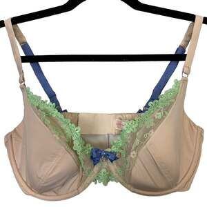 IN LOVE WITH PP PRETTY POLLY Nude Beige Underwire Lightly Lined Bra Lace sz 38C
